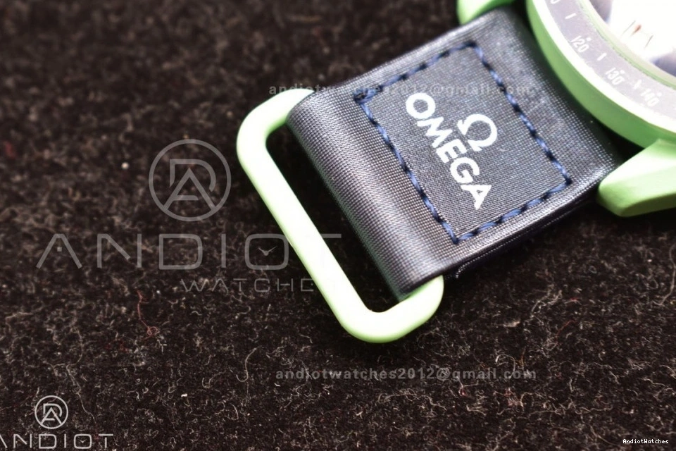 x on Bioceramic Moonwatch Nylon Quartz to Strap WeatherProof Earth Omega Swatch 1181 Mission 0821